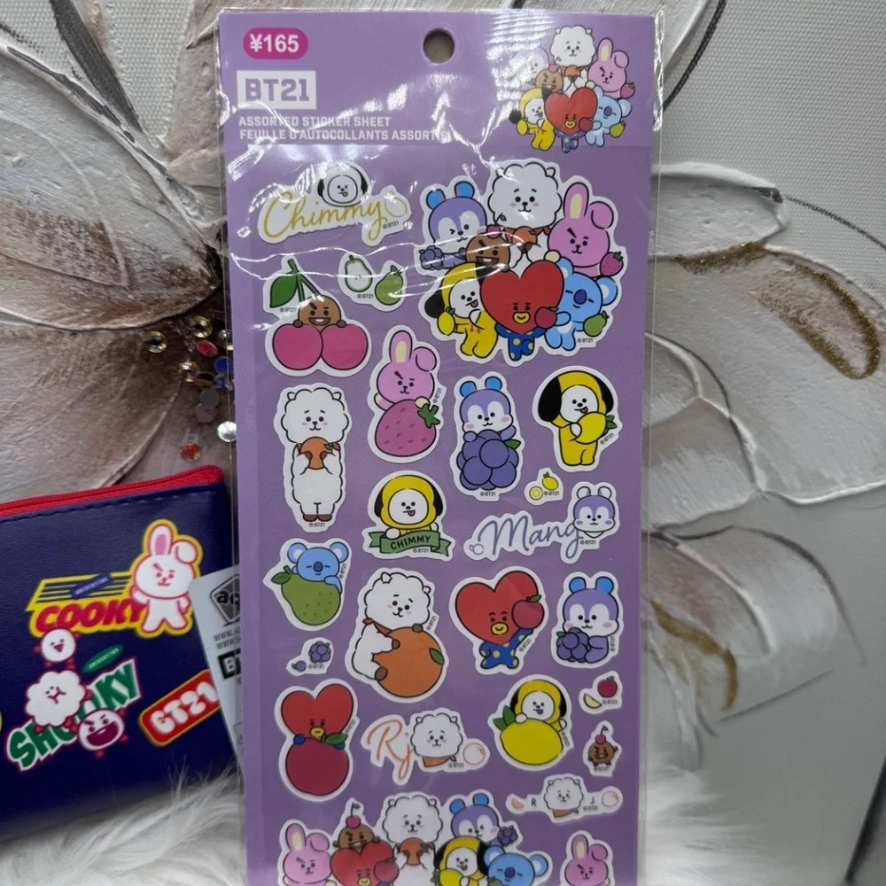 BT21 BTS Weekly Planner, BT21 Pen Case, Stickers set Stationary Bundle